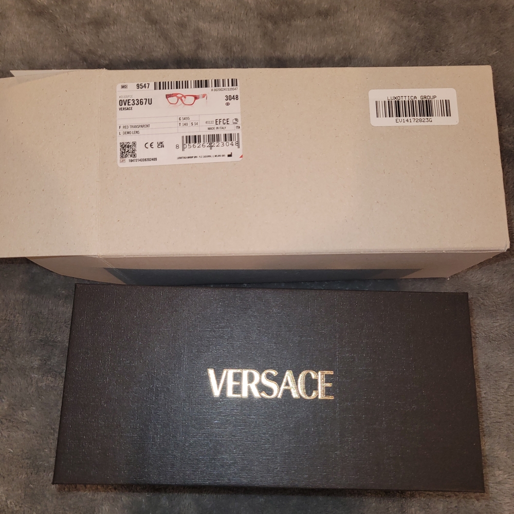 Versace Red Women's Glasses - Picture 7 of 8